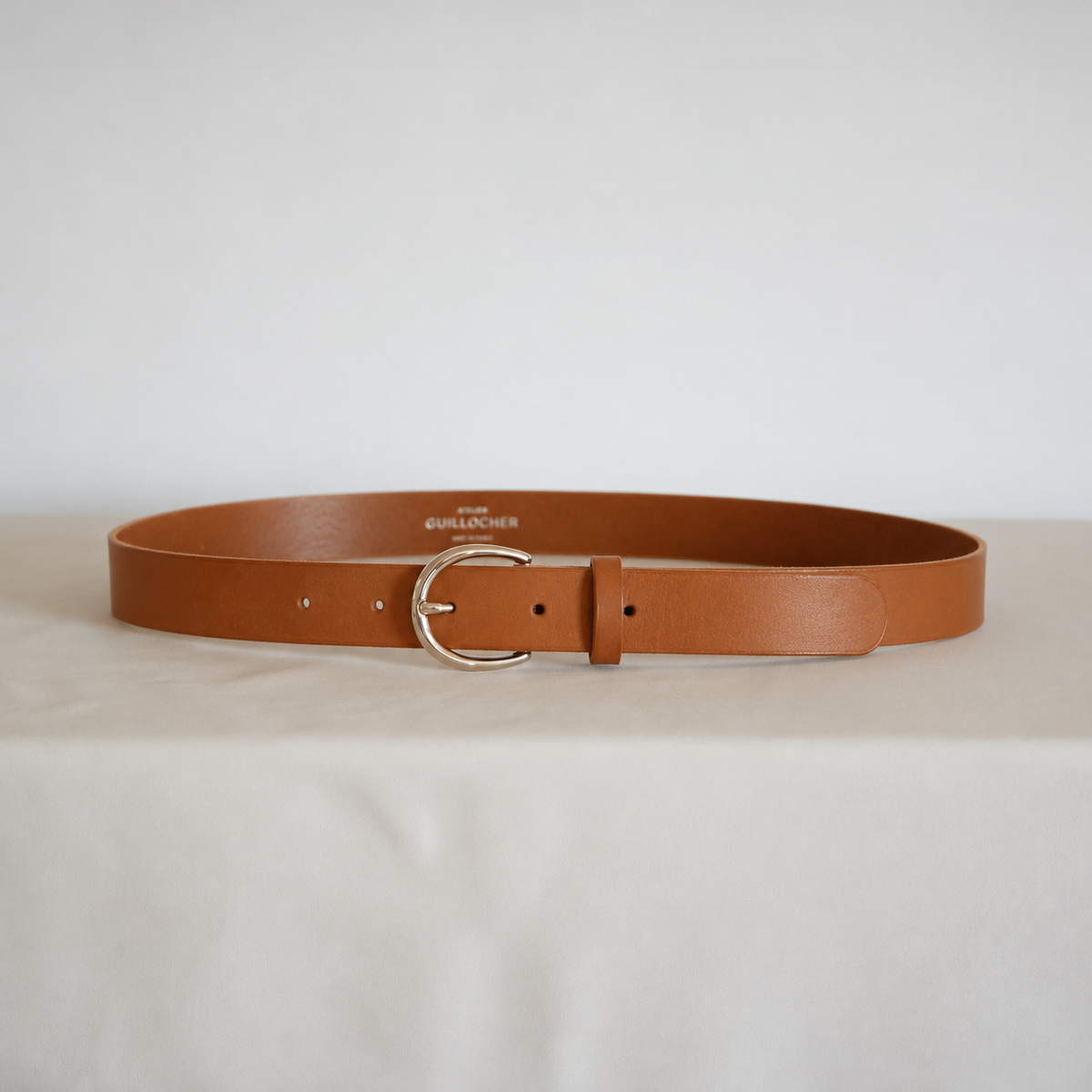 Ceinture mixte Andrea en cuir – Boucle argentée