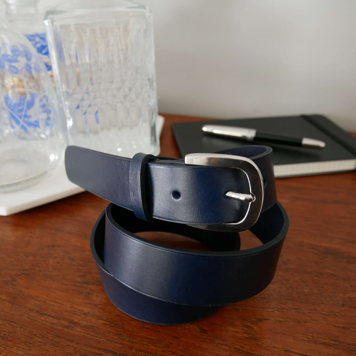 Ceinture homme Léon en cuir – Boucle argentée