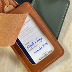 Etiquette à bagage en cuir personnalisable