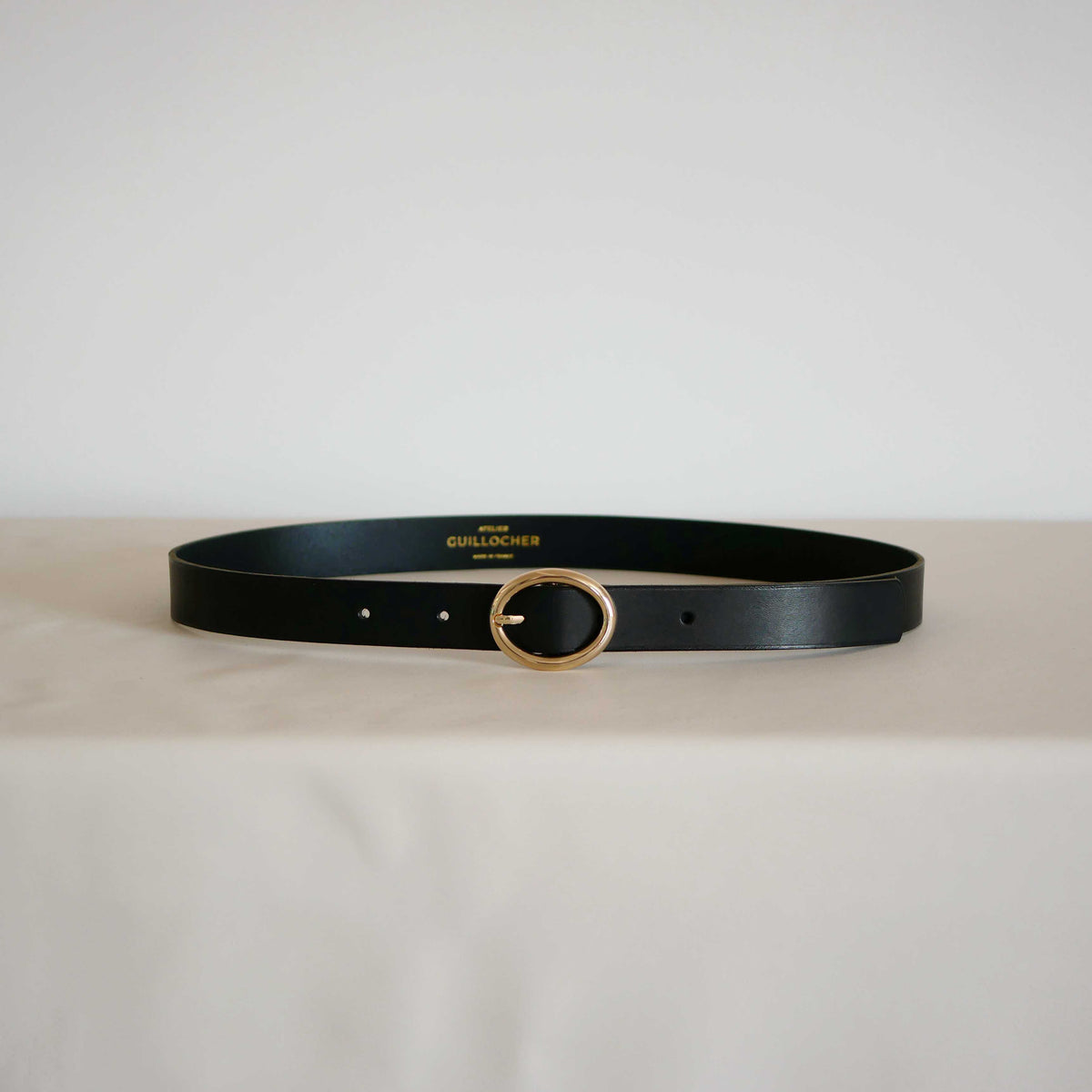 Ceinture femme Agathe en cuir – Boucle dorée