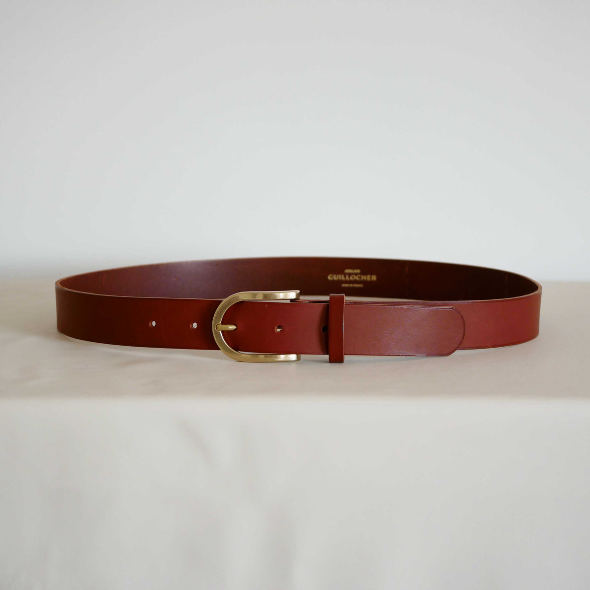 Ceinture mixte Camille en cuir – Boucle dorée