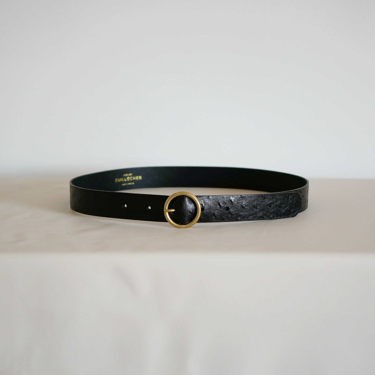Ceinture femme Marie en cuir – Boucle en laiton français, 3 cm