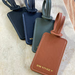 Etiquette à bagage en cuir personnalisable