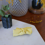Barrettes noeud en cuir