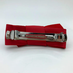 Barrettes noeud en cuir